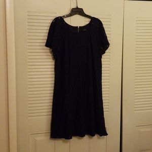 Lane Bryant lace overlay dress Navy Blue
